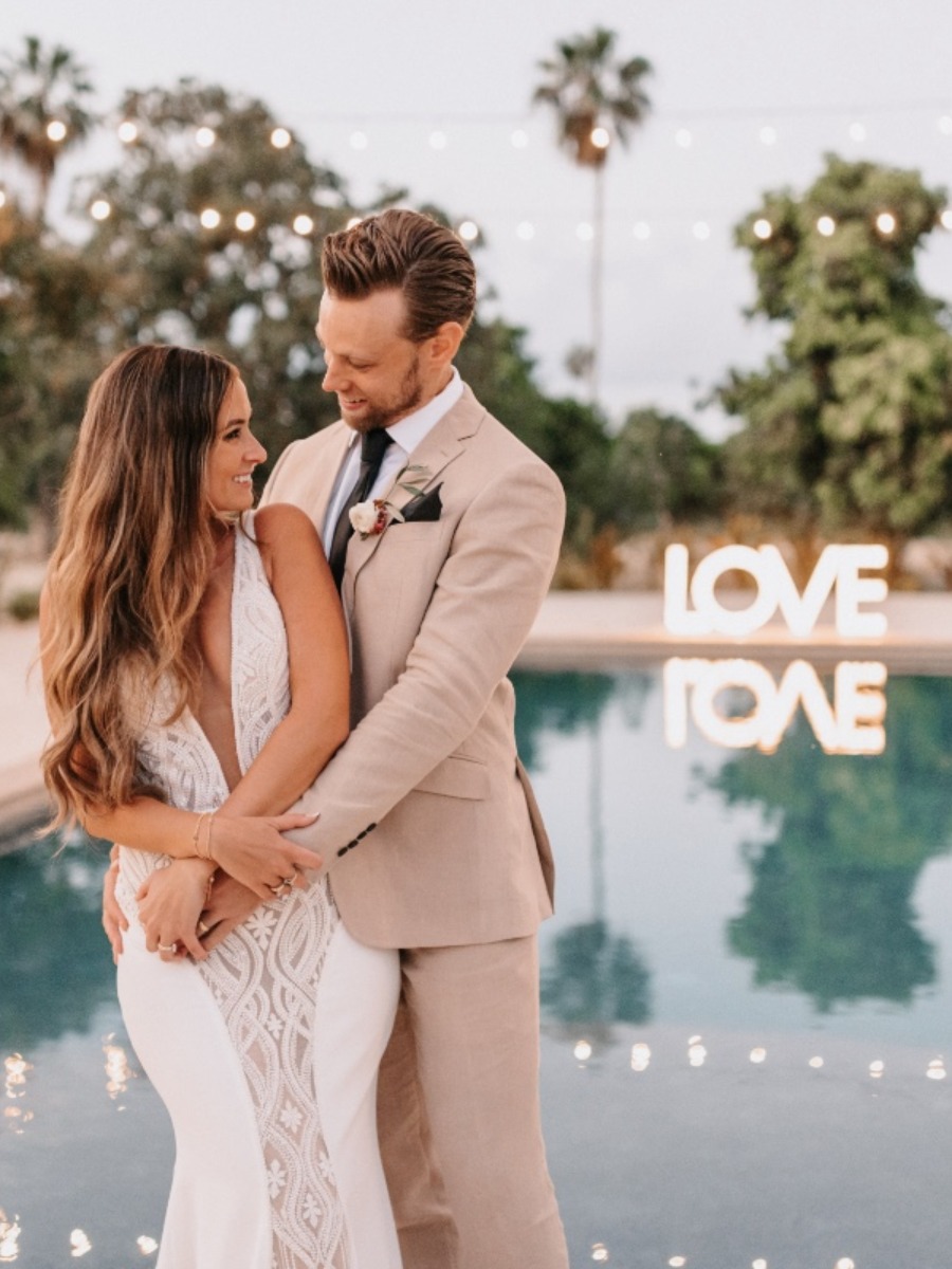 Florals literally floated in mid-air at this 4-day terracotta wedding