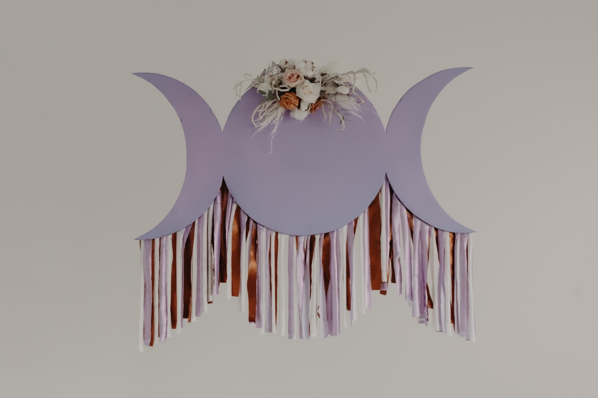 celestial backdrop for wedding