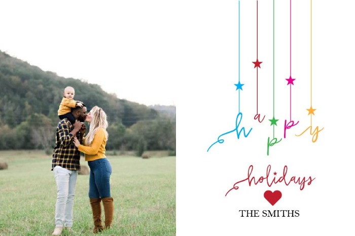 Happy Holiday Star Card