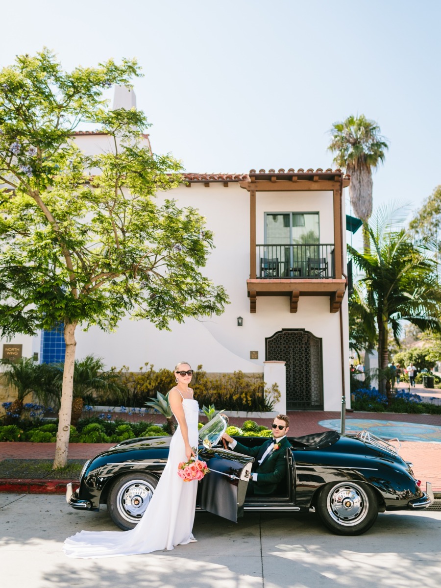Chic black and white details brought Hollywood vibes to Santa Barbara