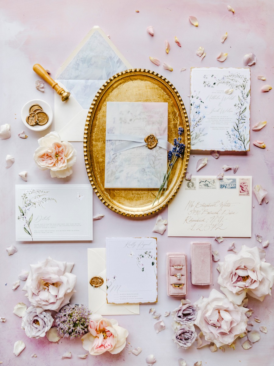 hand painted wedding stationery
