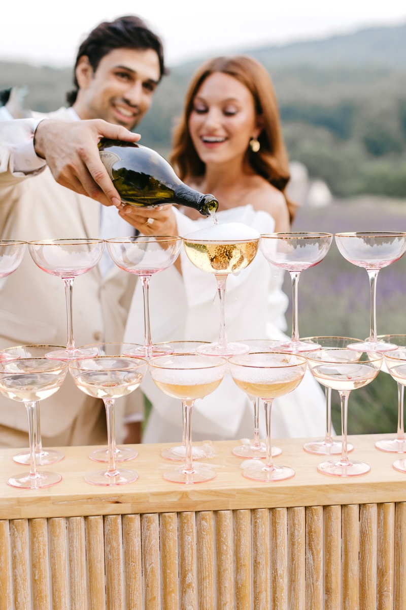 champagne tower photo ideas