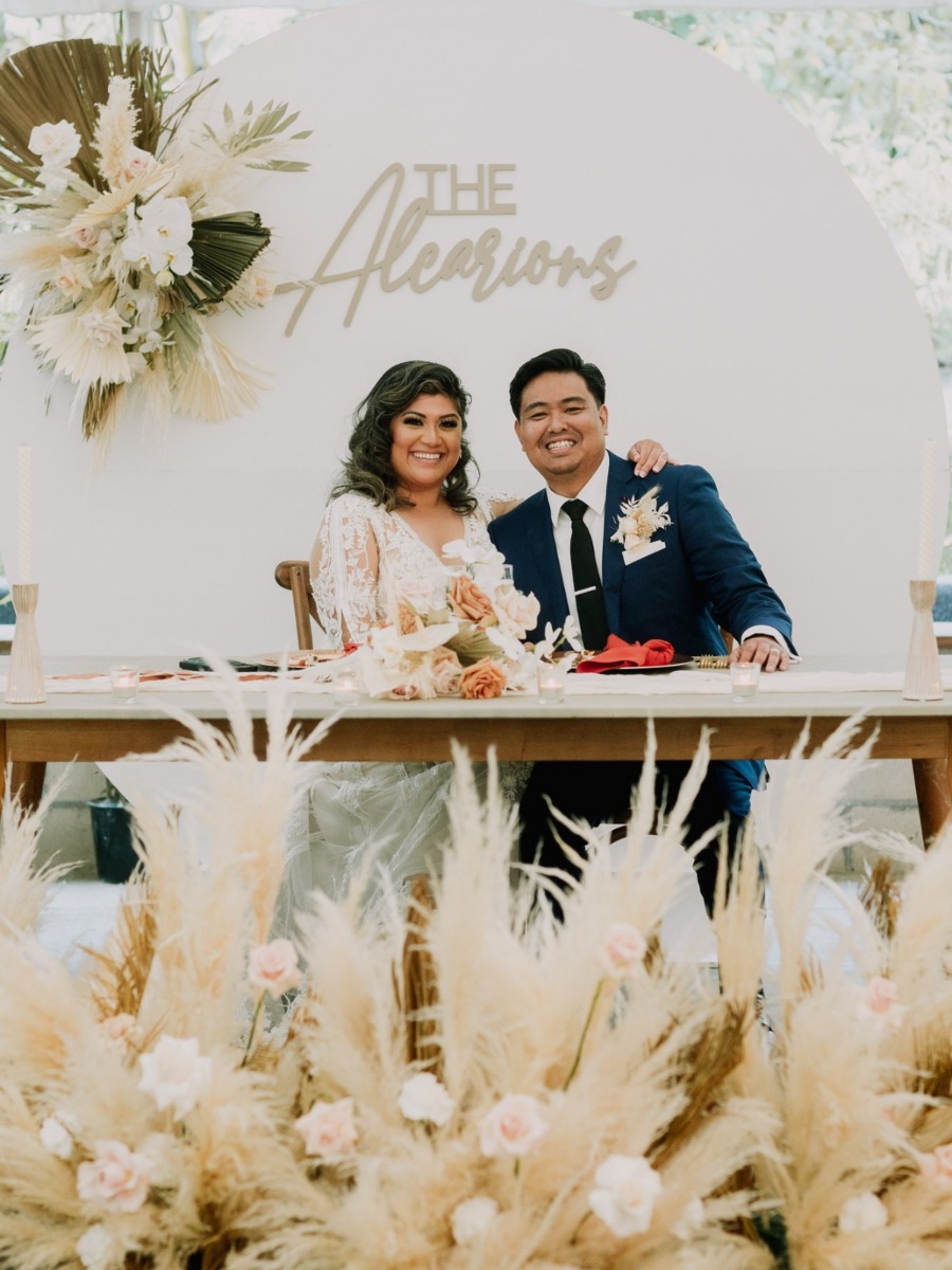 Glam boho design took center stage at this tropical wedding venue