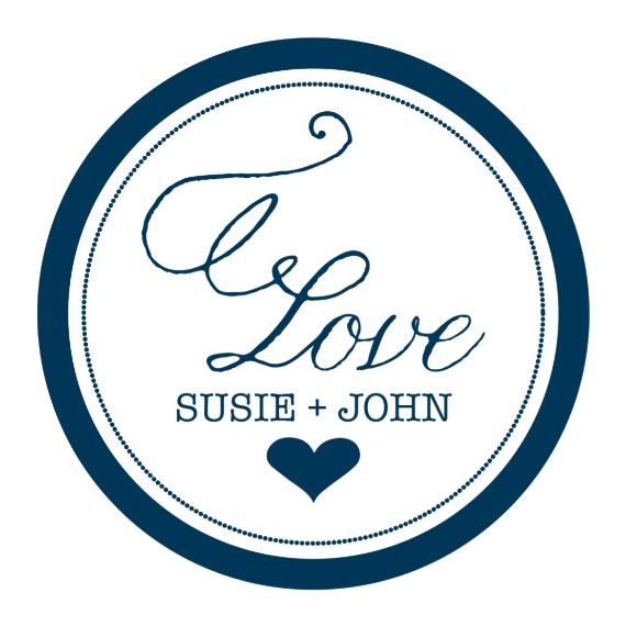 Circle Love Free Printable Wedding Monogram