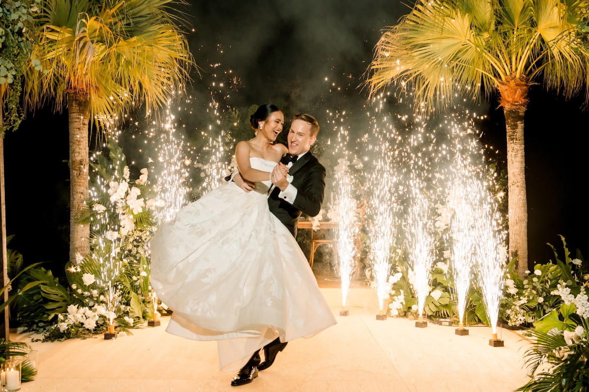 fireworks during first dance ideas
