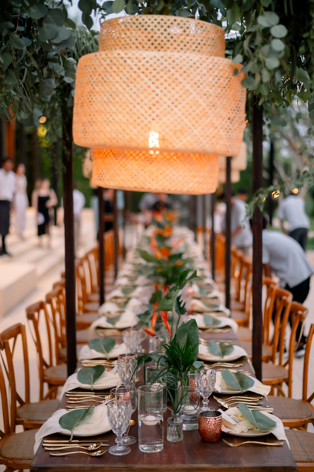 tropical wedding reception inspiration