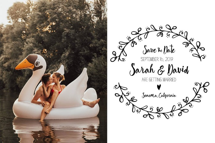 Rustic Wreath Save The Date