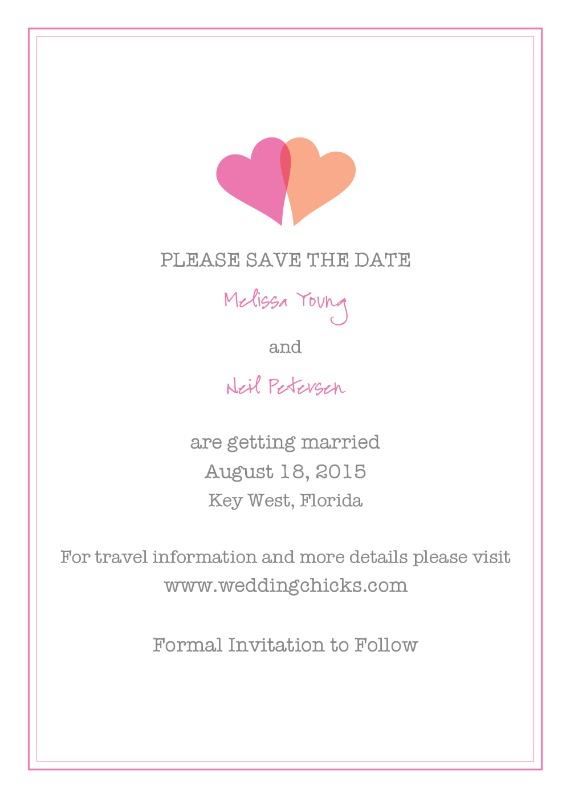 Two Hearts Free Printable Save The Date