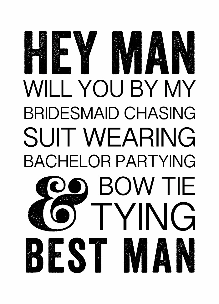 Fun will you be my groomsmen Free Printable