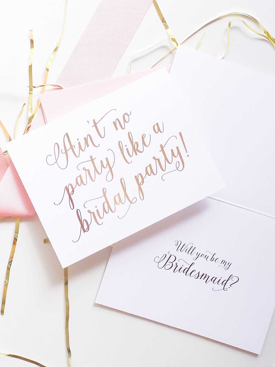 Your Bridesmaids Are Going To Love These Paper Tie Affair Cards